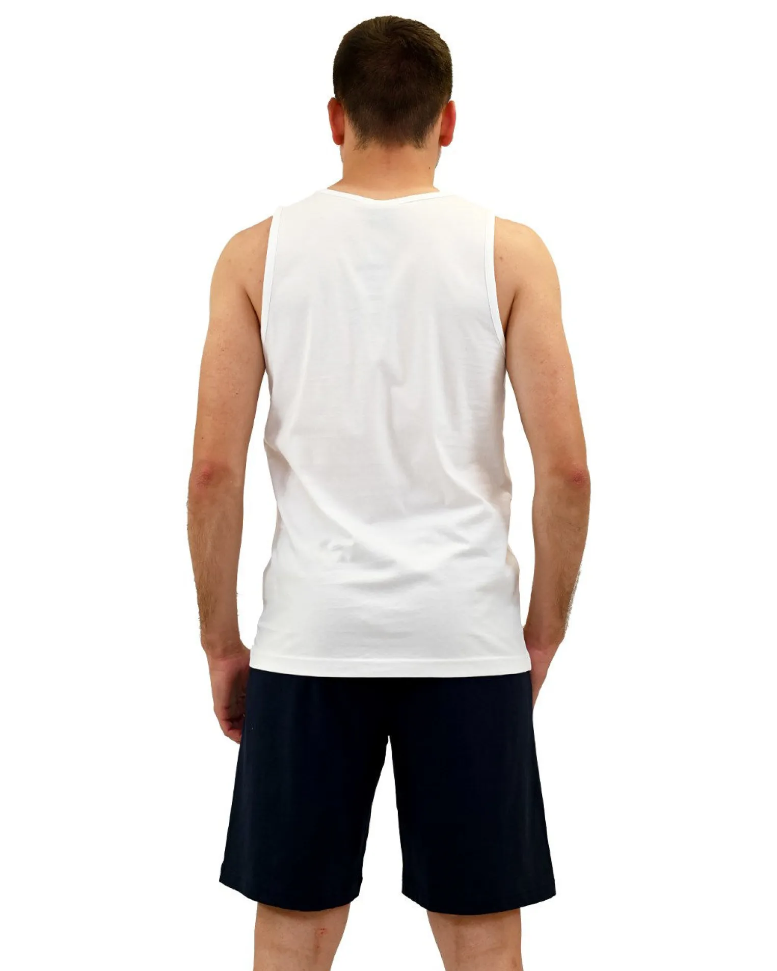 KEY UP - CANOTTA UOMO BIANCA BASIC -2JB27/0001