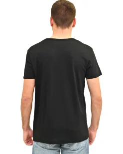 KEY UP - T-SHIRT MEZZA MANICA UOMO NERA SERAFINO -  2S156/0002
