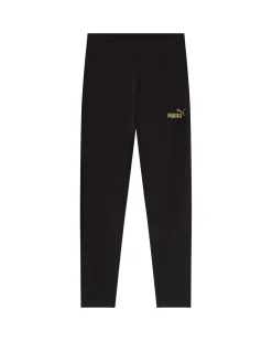 LEGGINGS ESS+GLITTER LOGO BLACK-GOLD