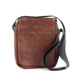 LOTTO - Borsello effetto vintage con zip su patta