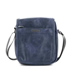 LOTTO - Borsello effetto vintage con zip su patta