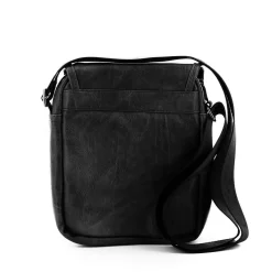 LOTTO - Borsello effetto vintage con zip su patta