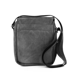 LOTTO - Borsello effetto vintage con zip su patta