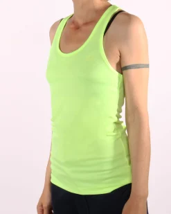 LOTTO - Canotta sportiva da donna gialla fluo in tessuto traspirante