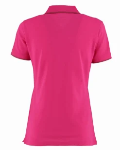 LOTTO - POLO MEZZA MANICA DONNA CLASSICA STC PQ FUXIA CON RIGHINO BORDEAUX - 213501/0NW
