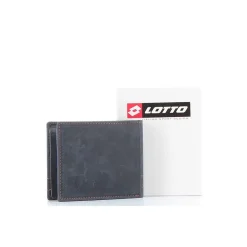 LOTTO - Portafoglio in VERA PELLE con doppio scomparto banconote e tasca portaspicci