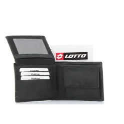 LOTTO - Portafoglio in VERA PELLE con doppio scomparto banconote e tasca portaspicci