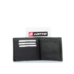 LOTTO - Portafoglio in VERA PELLE con doppio scomparto banconote e tasca portaspicci