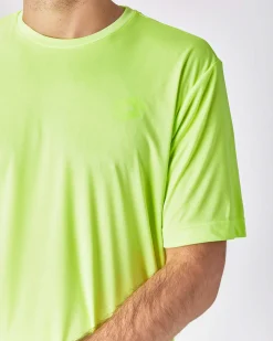 LOTTO - T SHIRT SPORTIVA MEZZA MANICA IN TESSUTO TRASPIRANTE  GIALLO FLUO DA UOMO,  218935/1D2