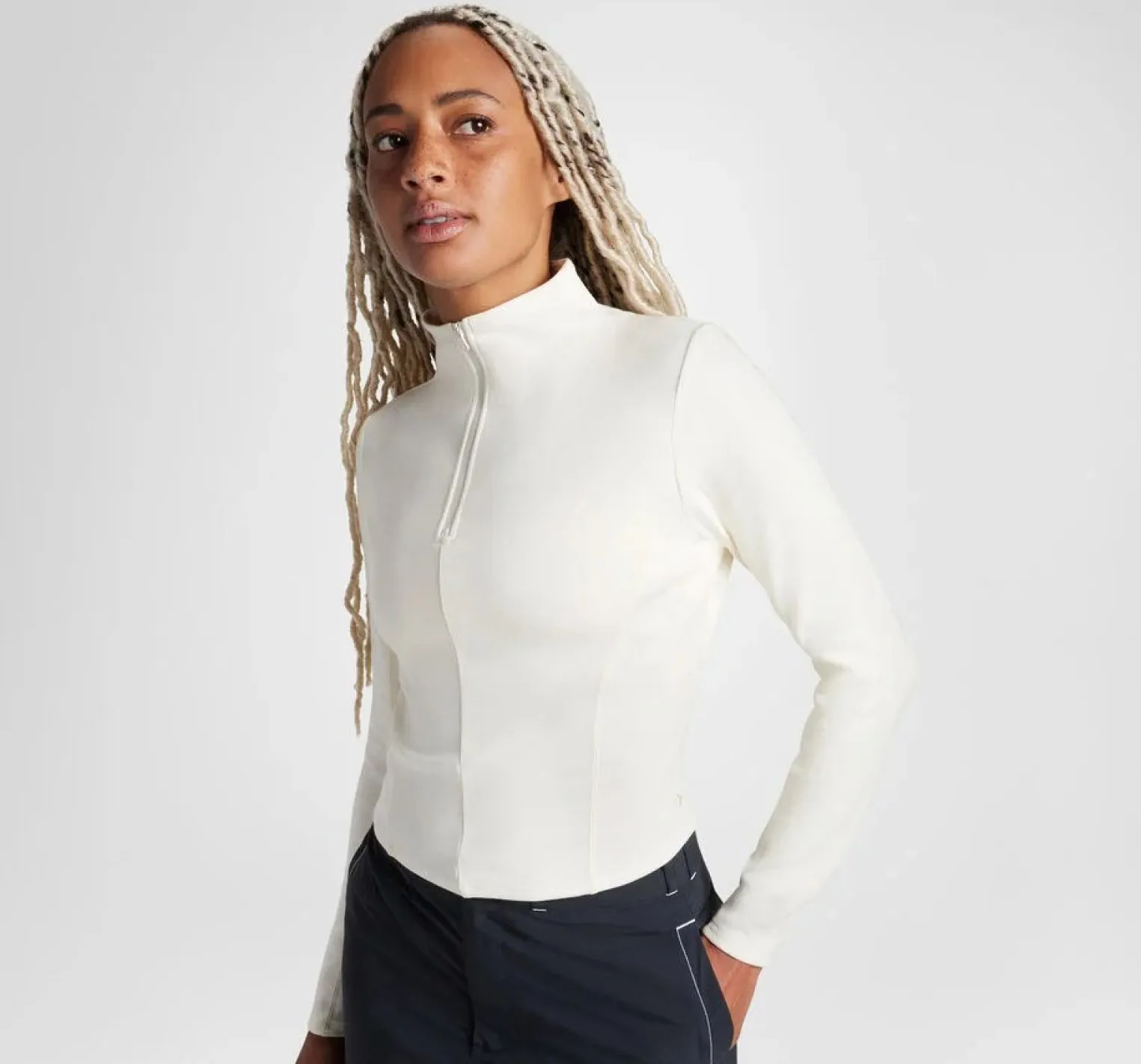MAGLIA ML 1/2 ZIP TOP CONVERSE EGRET