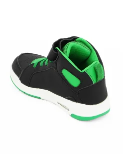 MINECRAFT - Sneakers alta da bambino nera e verde con strappo, numerata 25/32