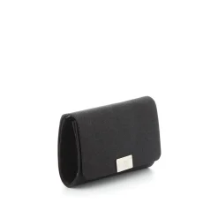MISS GLOBO- Mini bag gitterata con placca metallo a chiusura