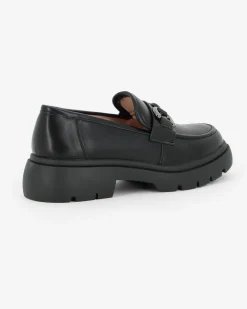 MISS GLOBO - Mocassino nero con morsetto e soletta in memory soft