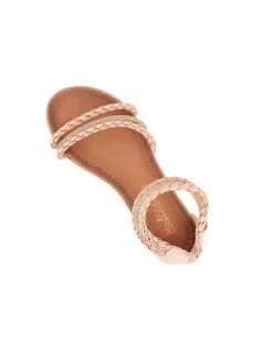 MISS GLOBO - Sandalo nude con zip posteriore