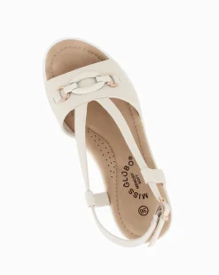 MISS GLOBO - Sandalo platform beige con morsetto