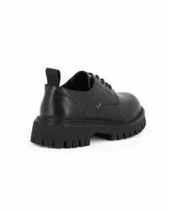 MISS GLOBO - Scarpa nera con lacci e suola track
