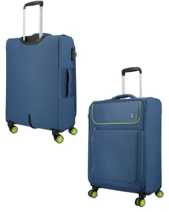MODO BY RONCATO - TROLLEY BLU IN TESSUTO CON LUCCHETTO TSA