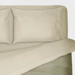 MORFEO - Completo letto UNA PIAZZA tinta unita sabbia