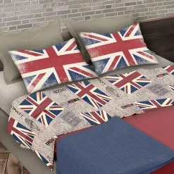 MORFEO - LENZUOLA COPPIA FLAGS UK 1 PIAZZA