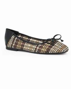 MY JEWELS - Ballerina nera intrecciata con fiocco