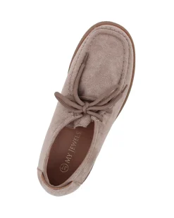 MY JEWELS - Mocassino beige scamosciato con lacci