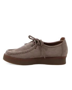 MY JEWELS - Mocassino beige scamosciato con lacci