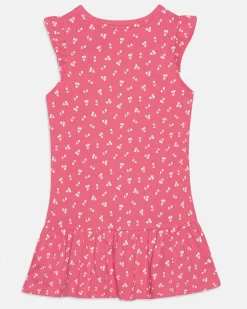 NAME IT - VESTITINO SMANICATO ROSA CON STAMPA CILIEGIE