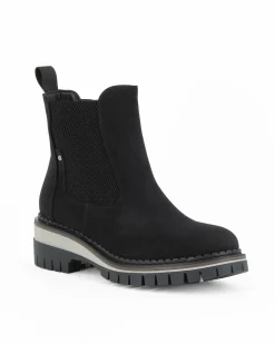 NARDINI - Beatles nero scamosciato con zip laterale, tacco 4,5CM