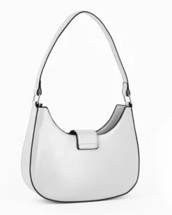 NARDINI - Borsa a spalla perla con mini pattina e tracolla removibile