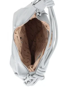 NARDINI - Borsa sacca perla con tasca posteriore, tracolla removibile