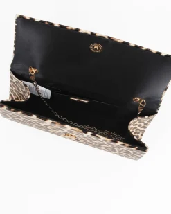 NARDINI- Pochette leopardata con patta