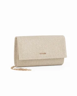 NARDINI - Pochette oro in lurex con patta