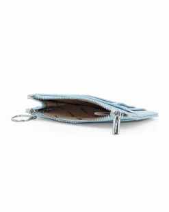 NARDINI - Portacarte celeste con tasca portaspicci e anello portachiavi