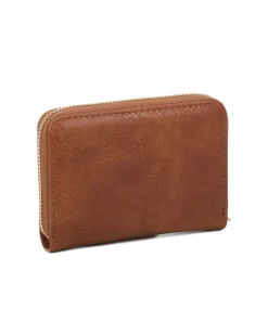 NARDINI - Portacarte marrone con chiusura a zip