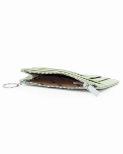 NARDINI - Portacarte menta con tasca portaspicci e anello portachiavi