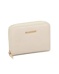 NARDINI - Portacarte panna con chiusura a zip