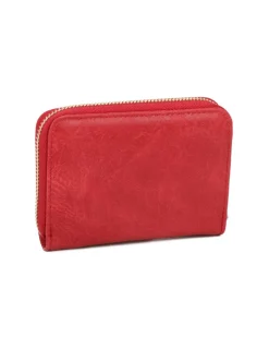 NARDINI - Portacarte rosso con chiusura a zip