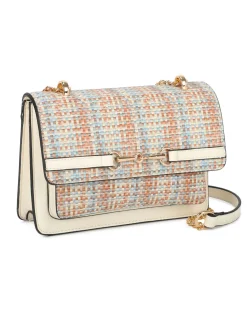NARDINI - Tracolla multicolor con tasca frontale e morsetto sulla patta