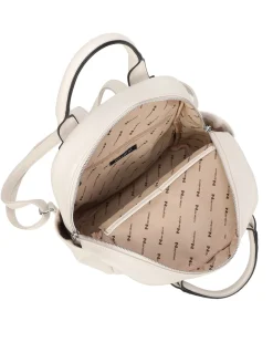 NARDINI - Zaino beige multitasche intreccio con due manici