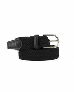 NAZARENO GABRIELLI - Cinta nera junior, intrecciata ed elasticizzata
