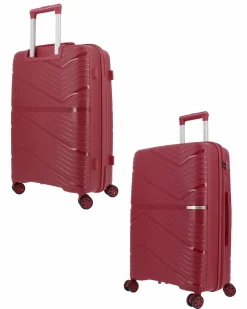 NAZARENO GABRIELLI - TROLLEY BORDEAUX IN ABS 4 RUOTE