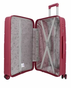 NAZARENO GABRIELLI - TROLLEY BORDEAUX IN ABS 4 RUOTE