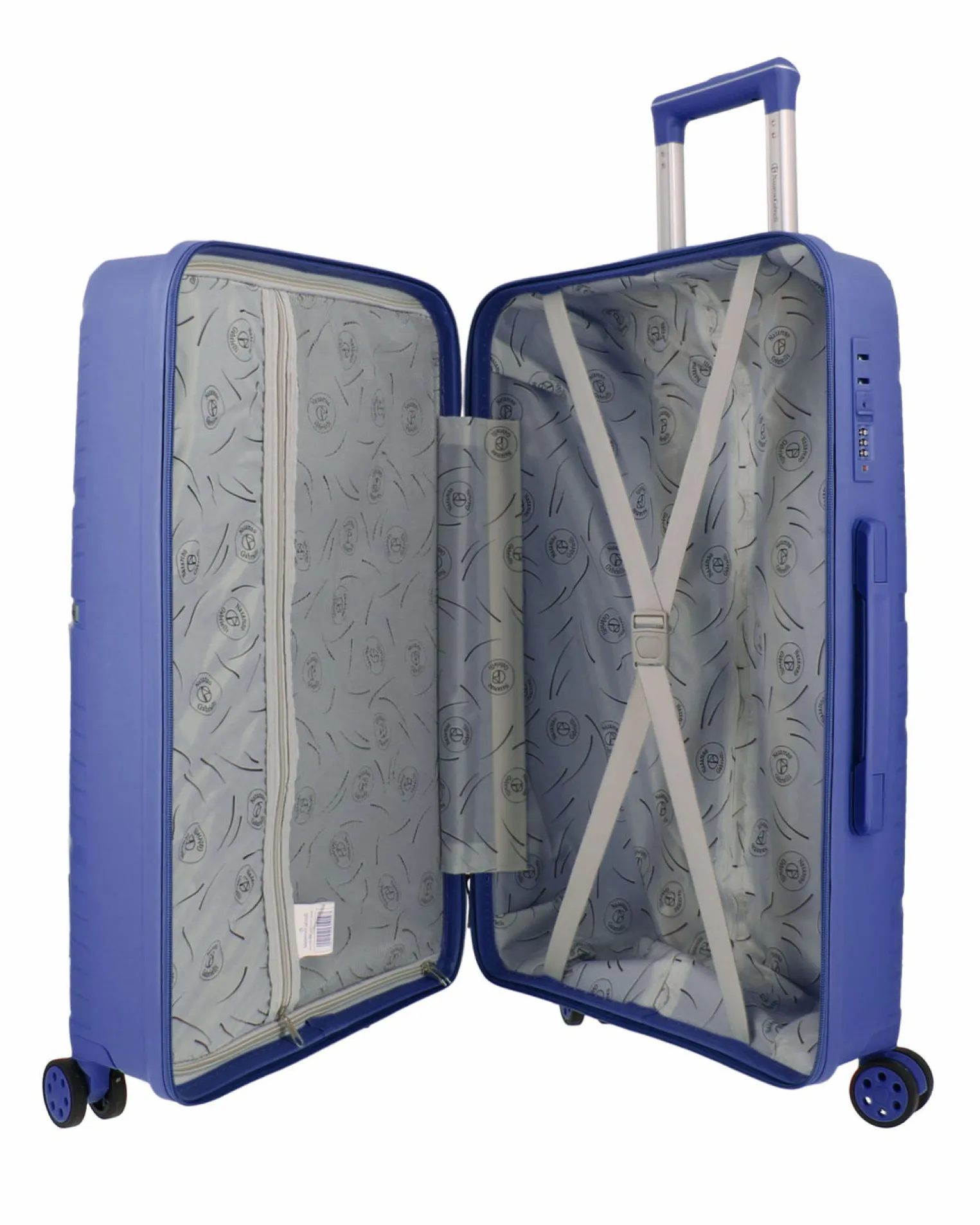 NAZARENO GABRIELLI - TROLLEY BLU IN ABS 4 RUOTE