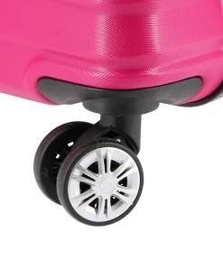 NAZARENO GABRIELLI - TROLLEY FUXIA IN ABS 4 RUOTE