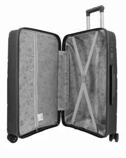 NAZARENO GABRIELLI - TROLLEY NERO IN ABS 4 RUOTE