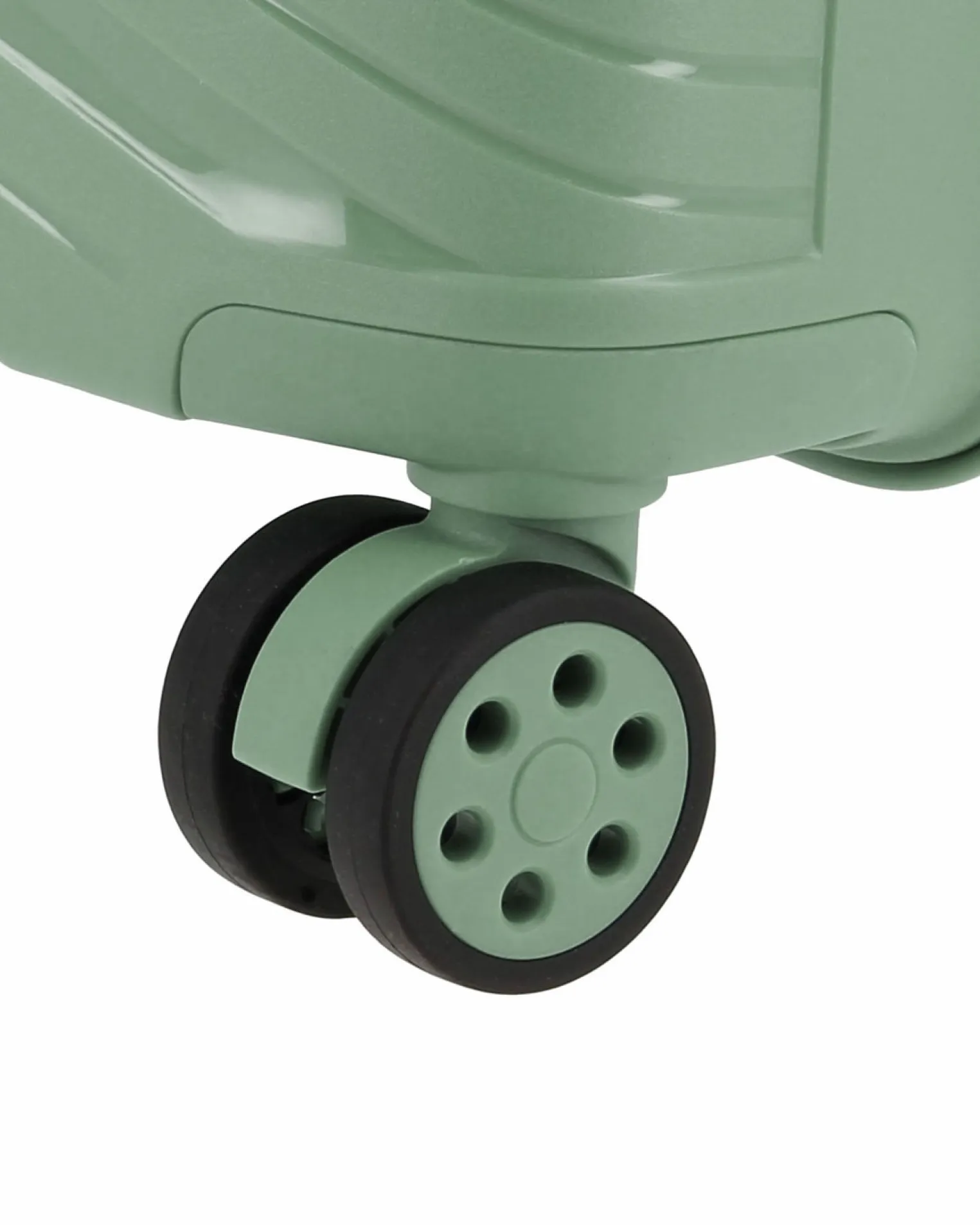 NAZARENO GABRIELLI - TROLLEY VERDE SALVIA IN ABS 4 RUOTE