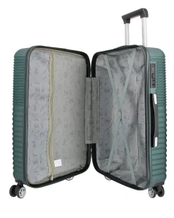 NAZARENO GABRIELLI - TROLLEY VERDE IN ABS 4 RUOTE