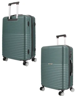 NAZARENO GABRIELLI - TROLLEY VERDE IN ABS 4 RUOTE