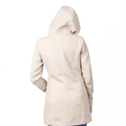 NEON & NYLON by Only - CAPPOTTO DONNA CON CAPPUCCIO BEIGE