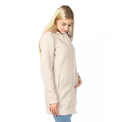 NEON & NYLON by Only - CAPPOTTO DONNA CON CAPPUCCIO BEIGE